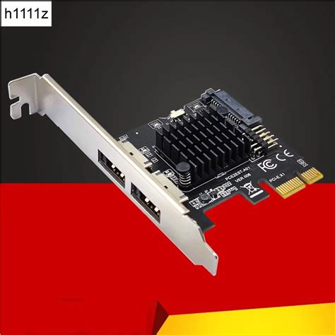 Pci Express Karta Rozszerze Esata Pcie X1 Do 2 Port W Adapter Esata Z Sata Power