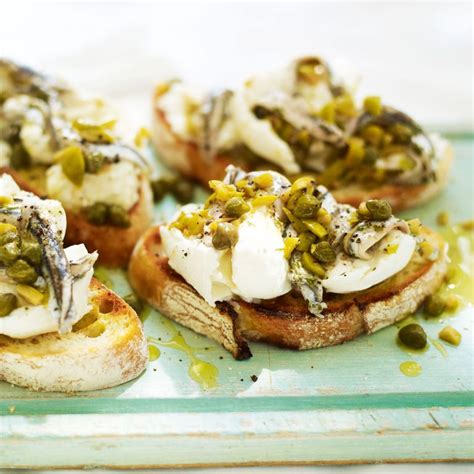 Buffalo Mozzarella with Anchovies, Olives and Capers on Sourdough | Lunch Recipes | Woman & Home