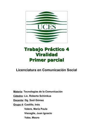 Tp Viralidad Primer Parcial Grupo 4 PDF