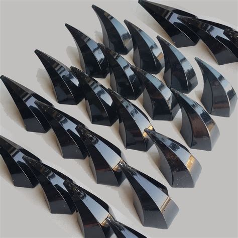 Large Black Resin Screw Back Dragon Claw Spikes Studs Punk Studs For