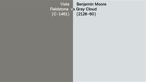 Vista Fieldstone C 1461 Vs Benjamin Moore Gray Cloud 2126 60 Side