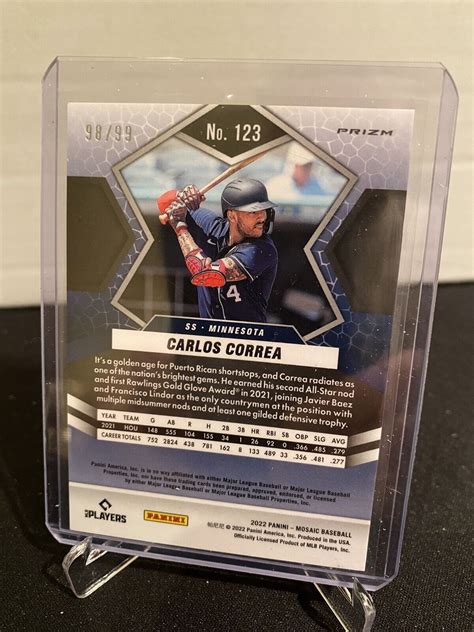 2022 Panini Mosaic Carlos Correa 98 99 Blue Mosaic 123 Twins EBay