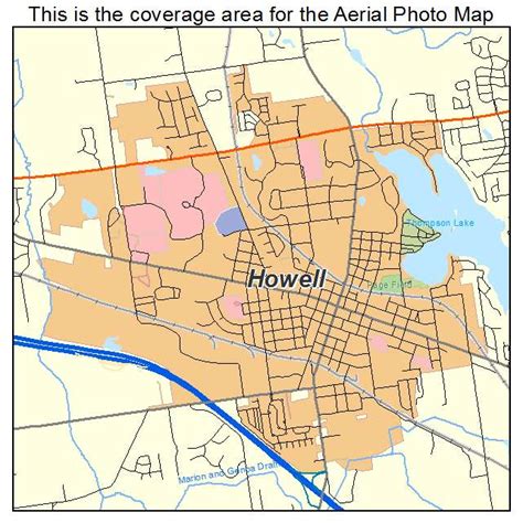 Aerial Photography Map of Howell, MI Michigan