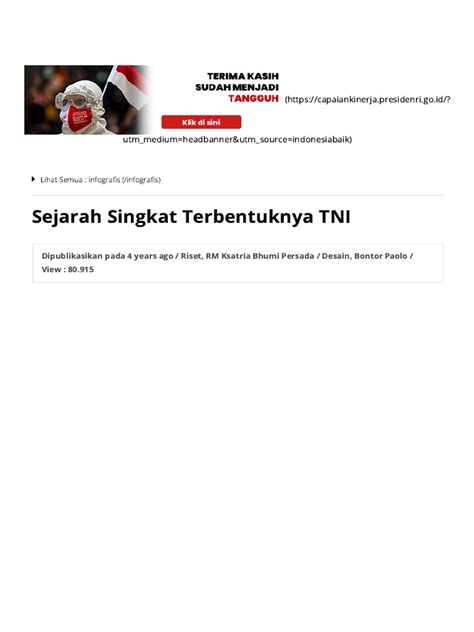 Sejarah Singkat Terbentuknya Tni Indonesia Baik Pdf