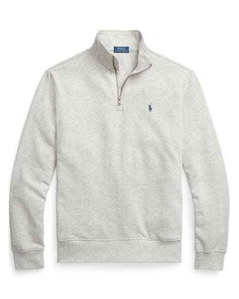 Polo Ralph Lauren Mens Quarter Zip Collar Sweatshirt Andover Heather