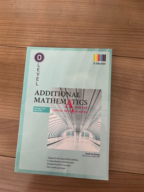 O Level Additional Mathematics Topical Revision Notes Book Hobbies