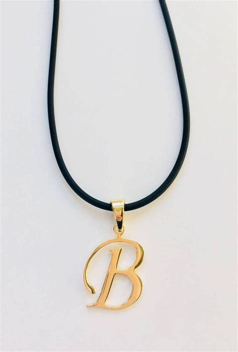 Large Initial Necklace Oversized Letter Alphabet Etsy