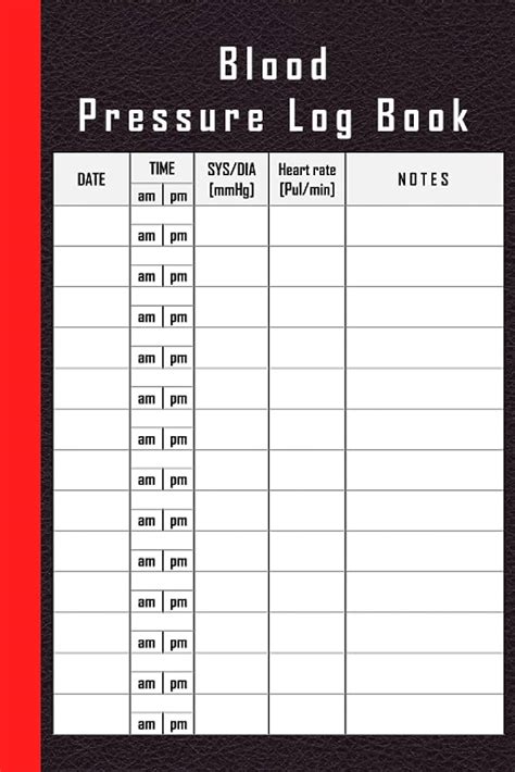 Free Printable Blood Pressure Log Templates Pdf Excel Off