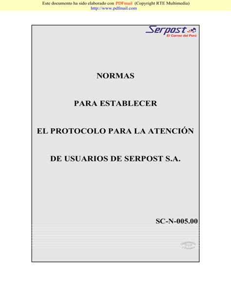 Normas Para Establecer El Protocolo Para La Atenci N De