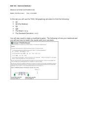 Isabella Gomez Chapter 3 Lab MAT 152 SST1 Pdf MAT 152 Statistical