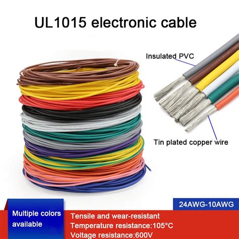 UL1015 Electronic Wire 105 C 600V Tinned Copper 24 22 20 18 16 14 12