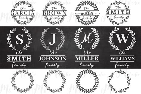 Family Monogram Wreath SVG Bundle – MasterBundles