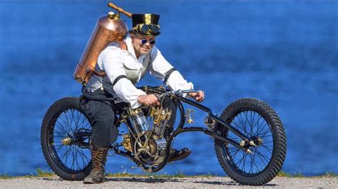 Custom Aerium Air Powered Steam Punk Themed Motorcycle