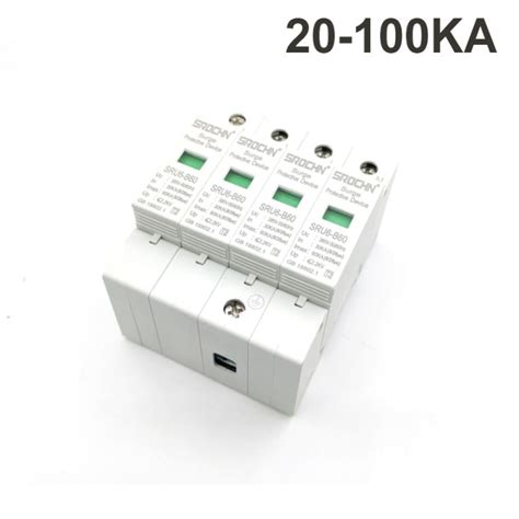 AC SPD 1P 2P 3P 4P 20 100 KA 220V 385V House Lightning Surge Protector