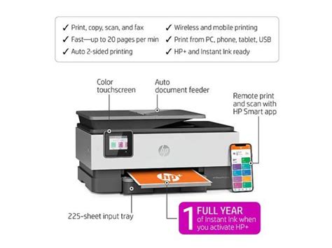 HP OfficeJet Pro 8034e Wireless Color All In One Printer With 1 Full