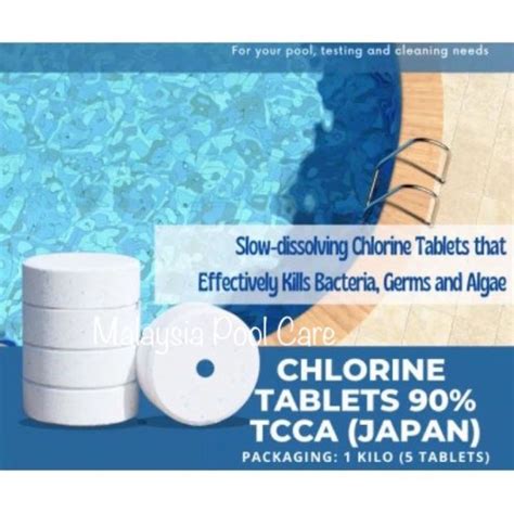 1 PACK Chlorine Tablets For Swimming Pool TCCA 90 Japan Origin 1KG 5