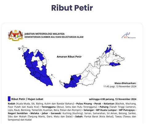 Metmalaysia Severe Weather Expected Nationwide Until 4pm Today The Star