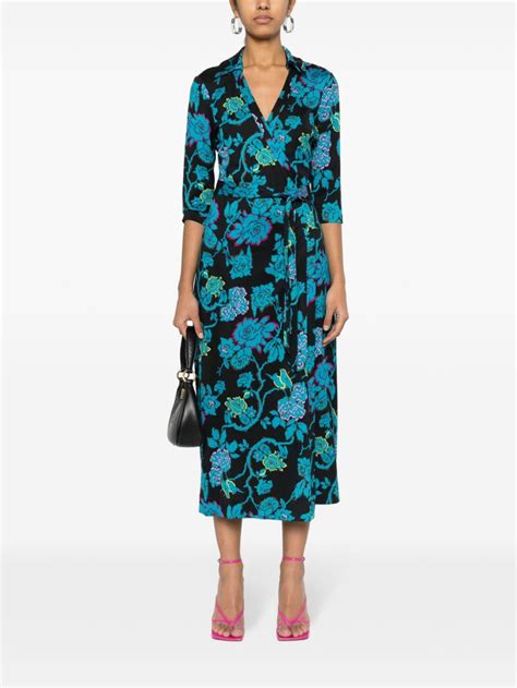 DVF Diane Von Furstenberg Abigail Wrap Midi Dress Farfetch