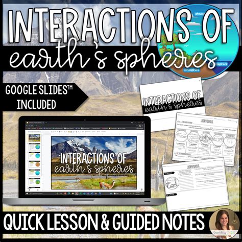 Interactions Of Earths Spheres Lesson And Guided Notes Secondary Sparks