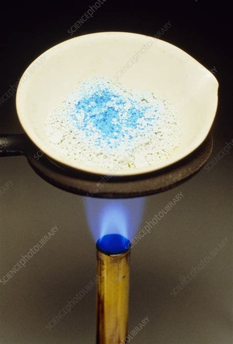 Dehydration Of Copper II Sulphate Crystals Stock Image A500 0206