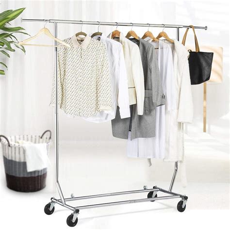 Yaheetech Commercial Clothing Garment Rack Single Rail Clothes Hanger