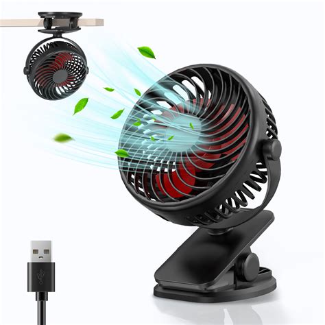 Portable Clip On Fan Battery Operated Small Powerful Usb Desk Fan 3