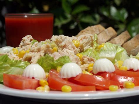 Bowl of Tuna and Bean Salad Stock Photo - Image of salad, blur: 5950866