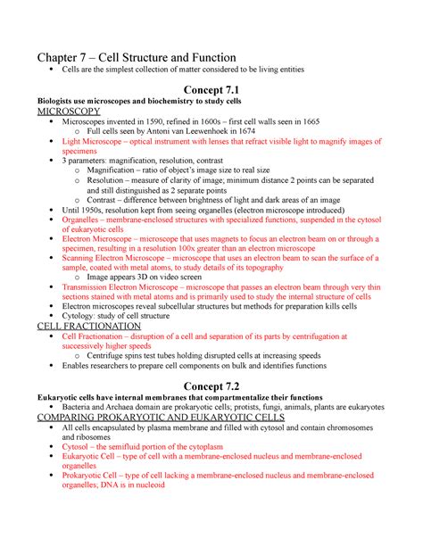 7 Cell Structure And Function Chapter 7 Cell Structure And Function Cells Are The Simplest