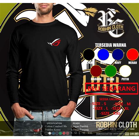 Jual Kaos Rog Republic Of Gamers Simple Lengan Panjang Baju Game