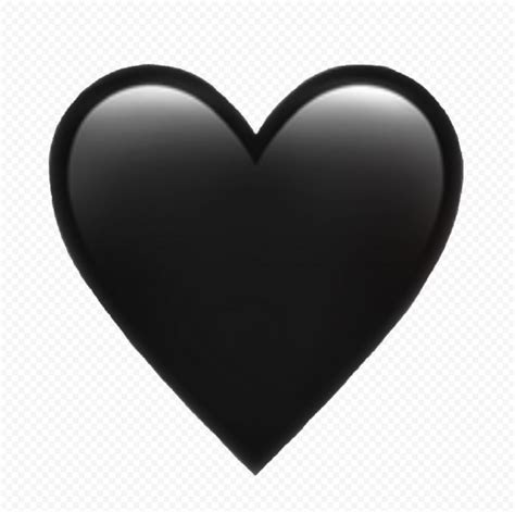 Hd Black Heart Emoji Free Png Citypng