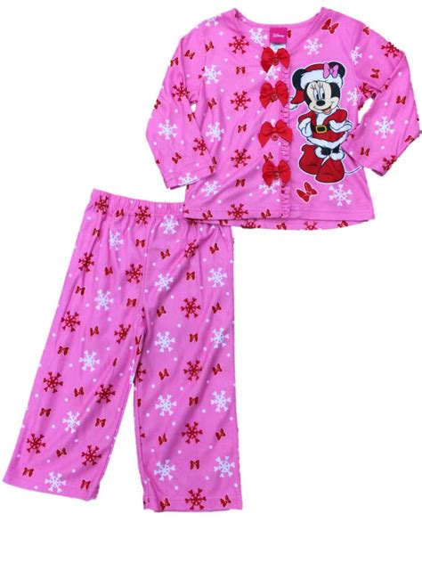 Disney - Disney Toddler Girls Pink Minnie Mouse Christmas Pajamas ...