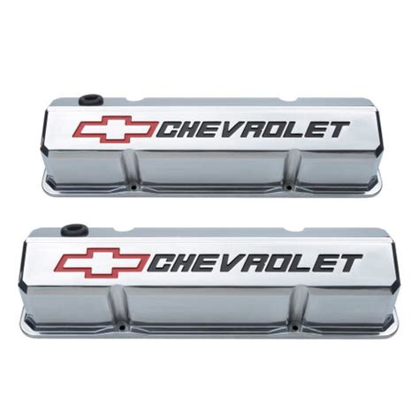 Proform 141 930 Slant Edge Valve Covers Small Block Chevy Chrome Cast Aluminum