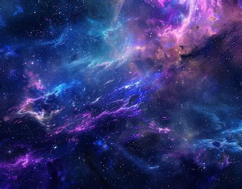 Premium Photo Purple And Blue Galaxy With Stars And A Black