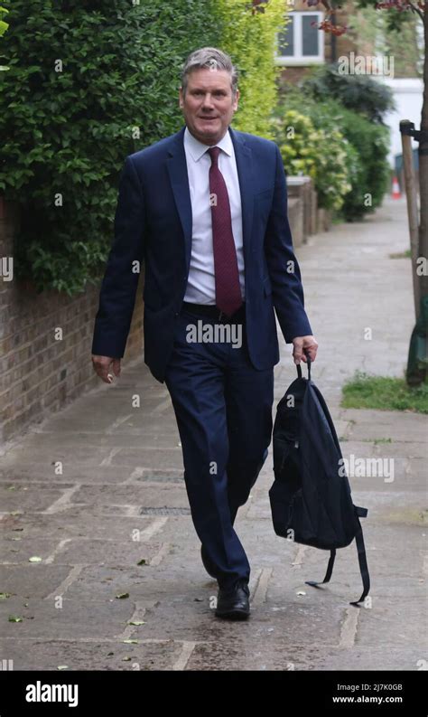 Labour Leader Sir Keir Starmer Leaves His North London Home To Attend The State Opening Of