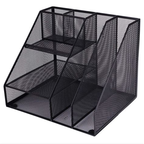 Buy Ysyde Black Wire Mesh Desk Organizer Vertical File Organizer