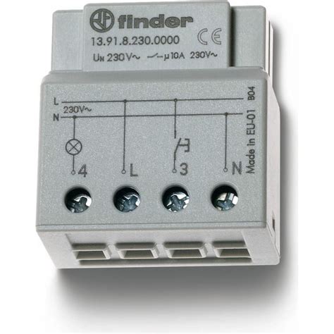 Электронное импульсное реле Finder 1но конт. 10а, 230в Ac, установка в ...