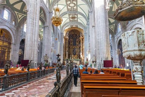 Exterior Metropolitan Cathedral in Mexico City, Latin America Editorial ...