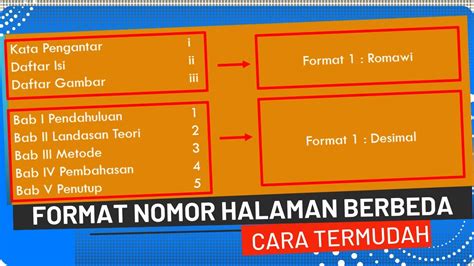 Cara Membuat Nomor Halaman Berbeda Romawi Dan Angka Dalam Satu