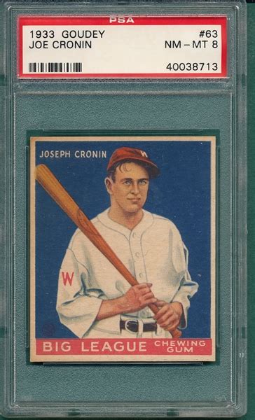 Lot Detail Goudey Joe Cronin Psa