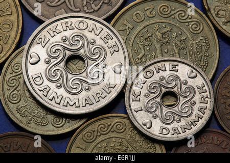 Pi Ces De Monnaie Du Danemark Couronne Danoise De Monnaie Photo Stock