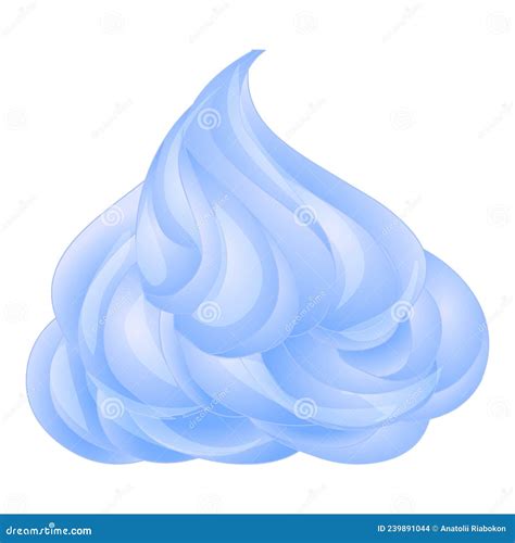 Ice Meringue Icon Cartoon Vector Cream Cake Stock Vector