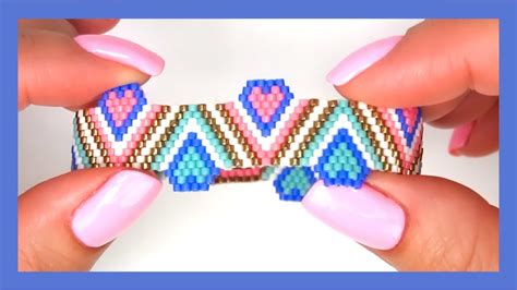 Pulsera De Corazones Peyote Impar Brick Stitch YouTube