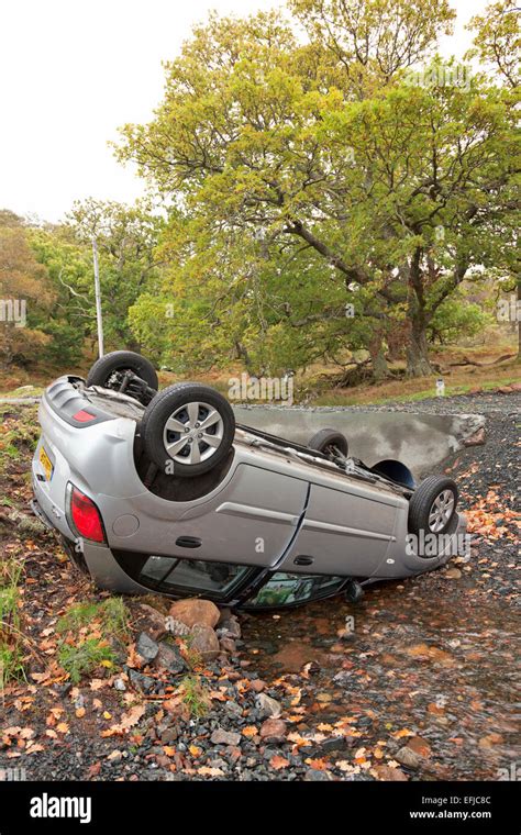 Car Crash Accident Upside Down Hi Res Stock Photography And Images Alamy