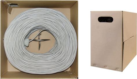 Bulk Cat6 Ethernet Cable Solid Utp Pullbox 1000 Foot Gray Electronics