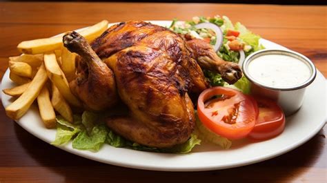 Premium Ai Image Pollo A La Brasa Peruvian Rotisserie Chicken With Sides