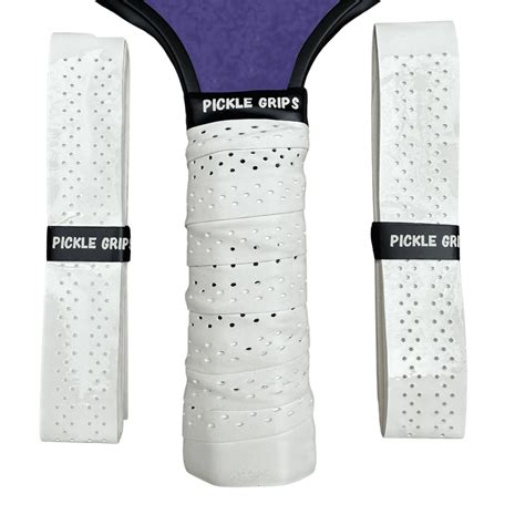 Pickle Grips Pickleball Paddle Grip Tape - White Replacement Grip Wrap ...