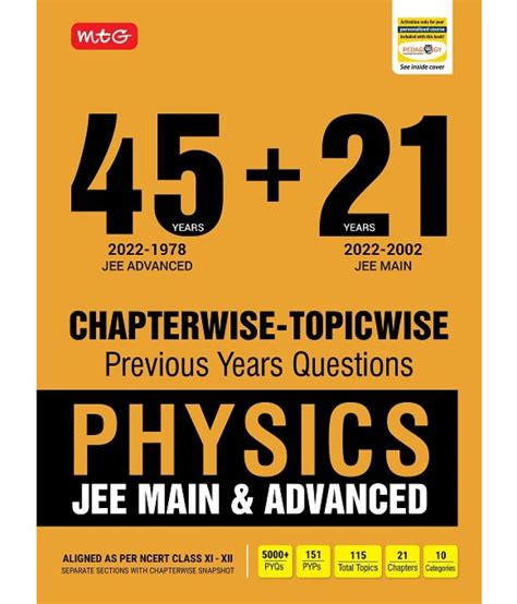 45 21 Years Chapterwise Topicwise Solutions Physics For Jee Adv