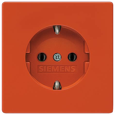 Base De Enchufe SCHUKO DELTA Style Naranja Teknocontrol Siemens