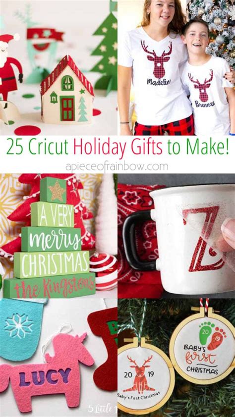 25 DIY Personalized Christmas Gifts {with Cricut!} - A Piece Of Rainbow