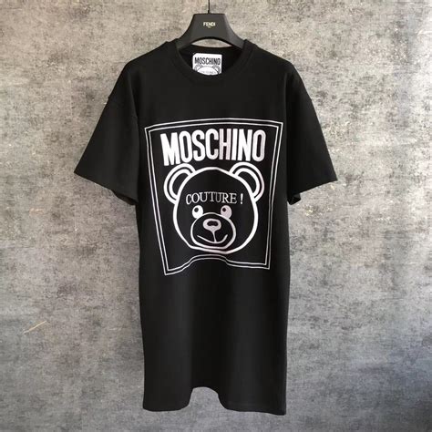 Moschino Teddy Bear Cotton Jersey T Shirts Dress Tee Shirts Women